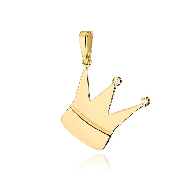 Zawieszka z diamentami 0,01 ct Z0502 – żółte złoto próby 585