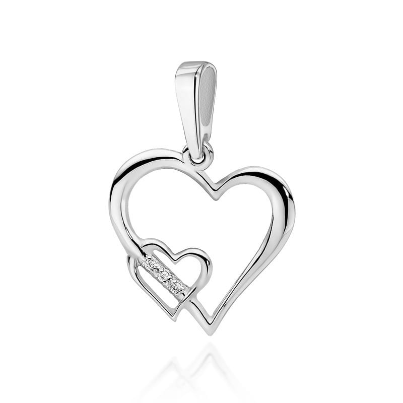 Zawieszka S002 z diamentami białe złoto Jubiler Kraków BigDIAMOND