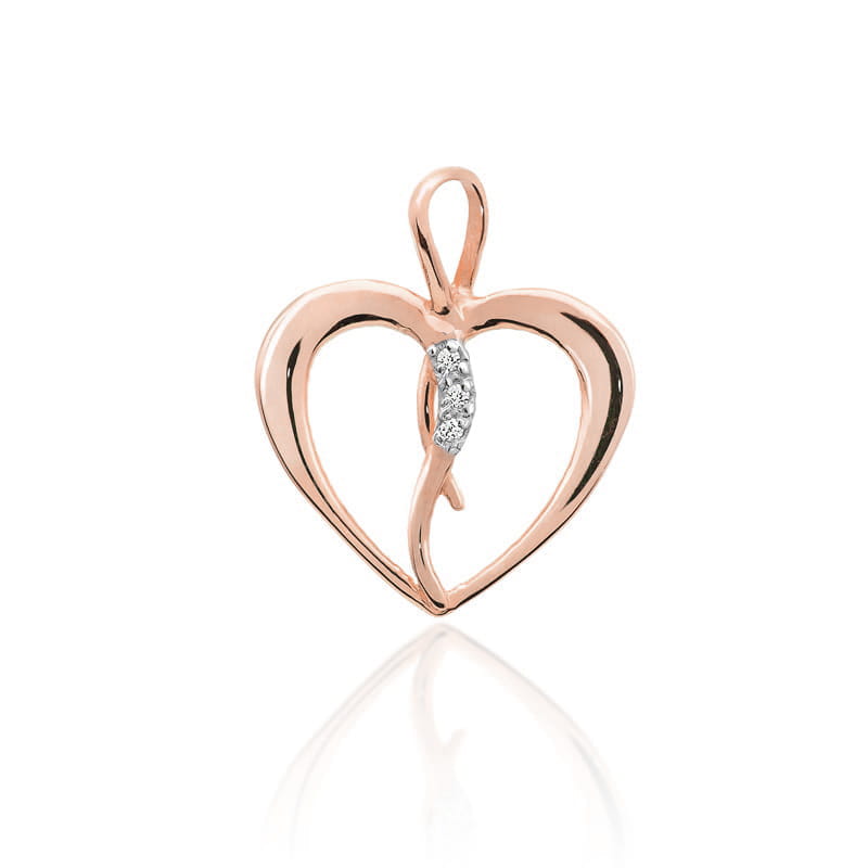 Zawieszka S004 z diamentami różowe złoto Jubiler Kraków BigDIAMOND