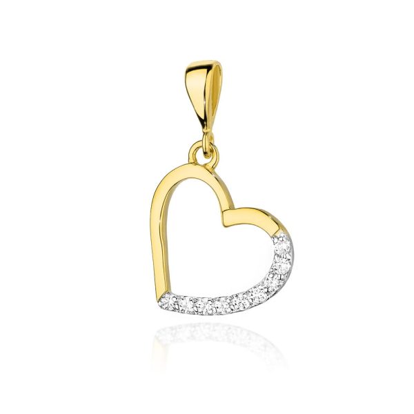 Zawieszka S018 z diamentami żółte złoto Jubiler Kraków BigDIAMOND