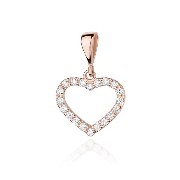 Zawieszka S019 z diamentami różowe złoto Jubiler Kraków BigDIAMOND