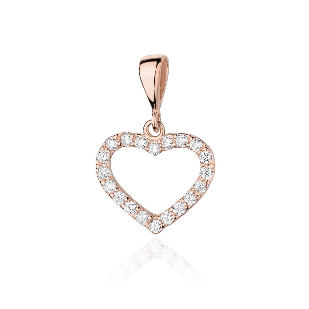Zawieszka S019 z diamentami różowe złoto Jubiler Kraków BigDIAMOND