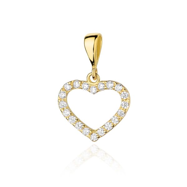 Zawieszka S019 z diamentami żółte złoto Jubiler Kraków BigDIAMOND