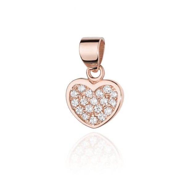Zawieszka S020 z diamentami różowe złoto Jubiler Kraków BigDIAMOND