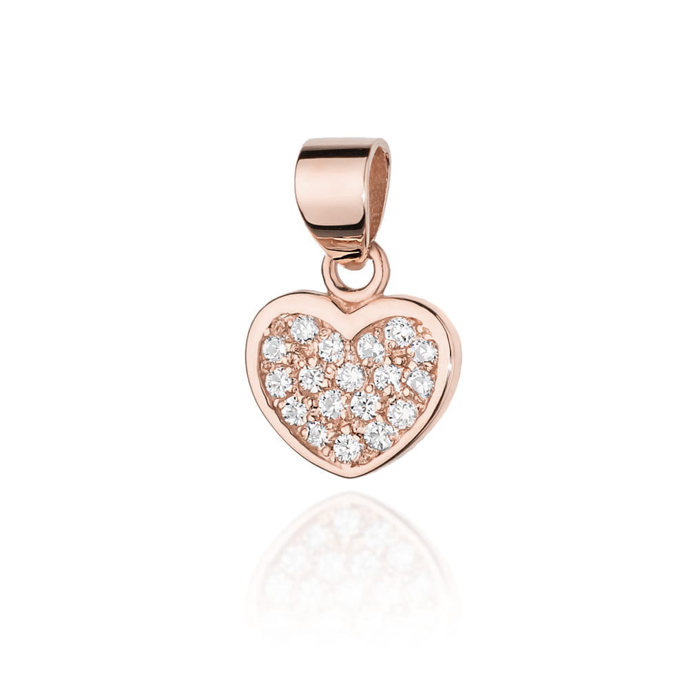 Zawieszka S020 z diamentami różowe złoto Jubiler Kraków BigDIAMOND