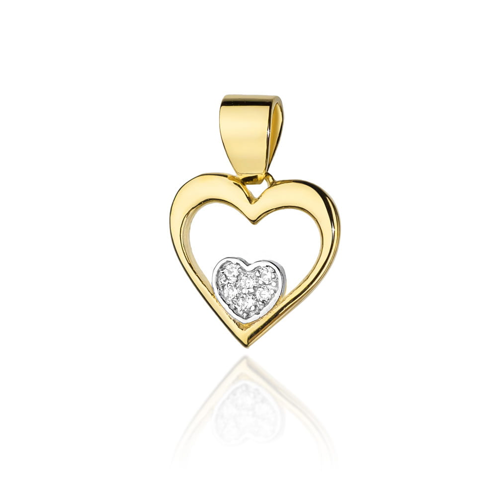 Zawieszka S022 z diamentami żółte złoto Jubiler Kraków BigDIAMOND