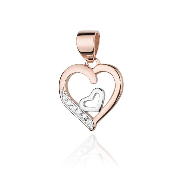 Zawieszka S024 z diamentami różowe złoto Jubiler Kraków BigDIAMOND