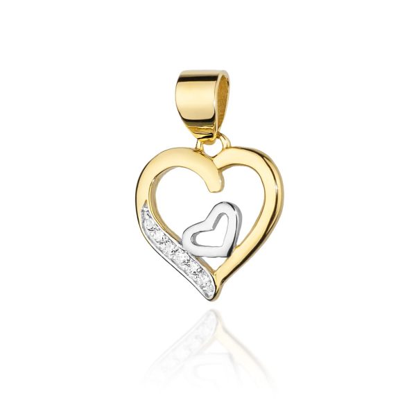Zawieszka S024 z diamentami żółte złoto Jubiler Kraków BigDIAMOND