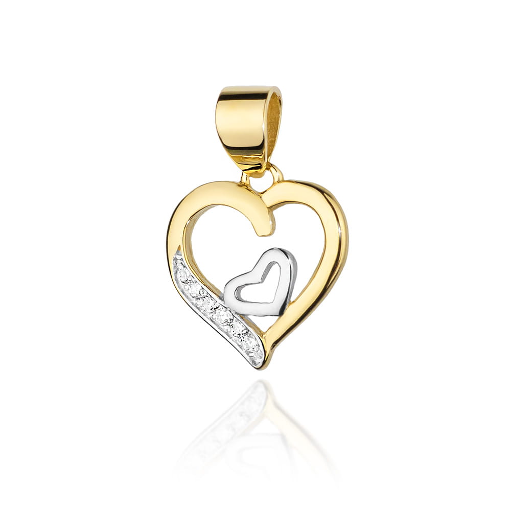 Zawieszka S024 z diamentami żółte złoto Jubiler Kraków BigDIAMOND