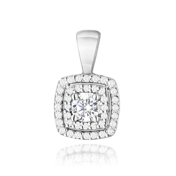 Zawieszka Z0506 z Diamentami Laboratoryjnymi białe złoto Jubiler Kraków BigDIAMOND