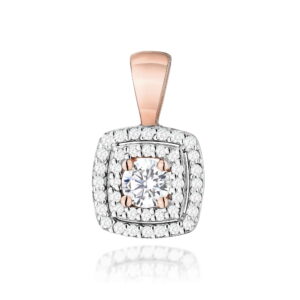 Zawieszka Z0506 z Diamentami Laboratoryjnymi różowe złoto Jubiler Kraków BigDIAMOND