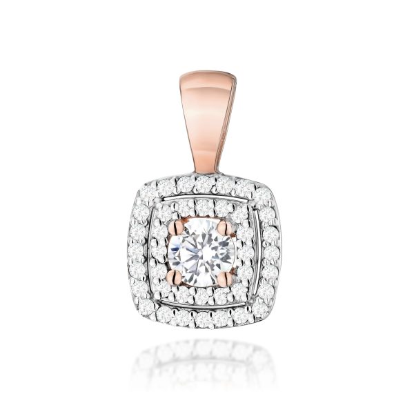 Zawieszka Z0506 z Diamentami Laboratoryjnymi różowe złoto Jubiler Kraków BigDIAMOND