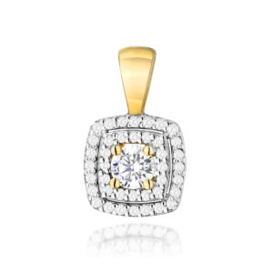 Zawieszka Z0506 z Diamentami Laboratoryjnymi żółte złoto Jubiler Kraków BigDIAMOND