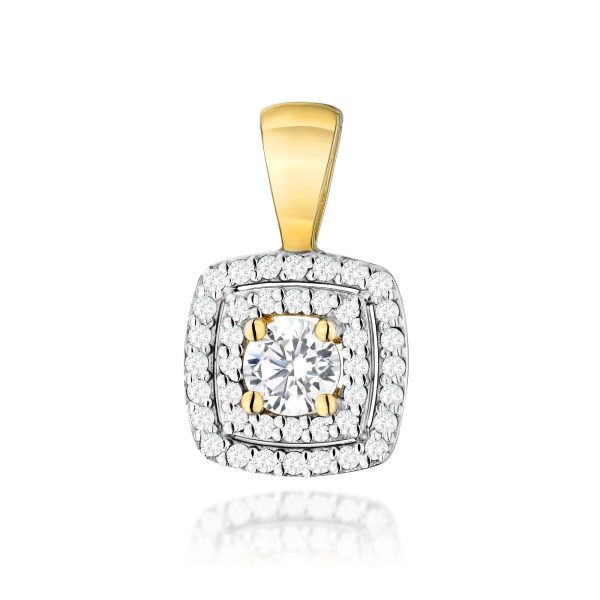 Zawieszka Z0506 z Diamentami Laboratoryjnymi żółte złoto Jubiler Kraków BigDIAMOND
