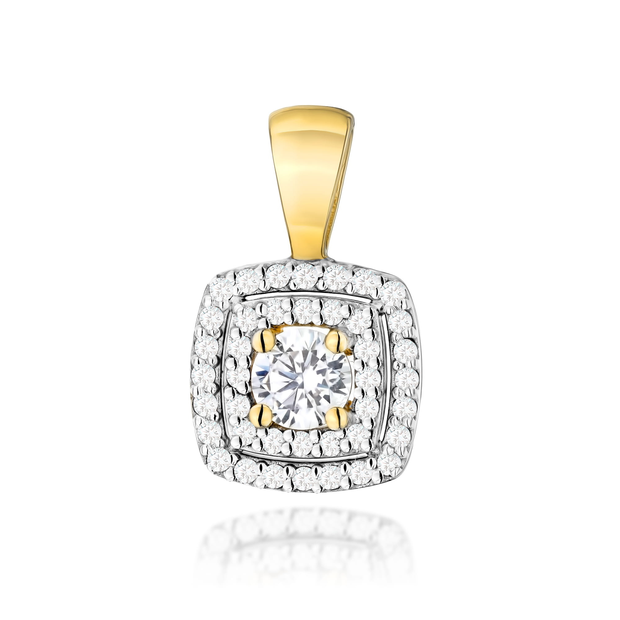 Zawieszka Z0506 z Diamentami Laboratoryjnymi żółte złoto Jubiler Kraków BigDIAMOND