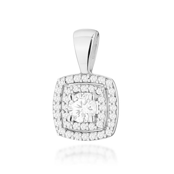 Zawieszka Z506 z diamentami białe złoto Jubiler Kraków BigDIAMOND