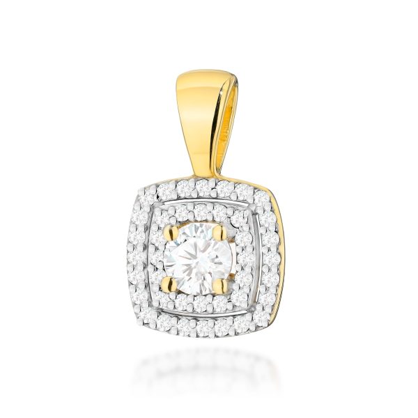Zawieszka Z506 z diamentami żółte złoto Jubiler Kraków BigDIAMOND