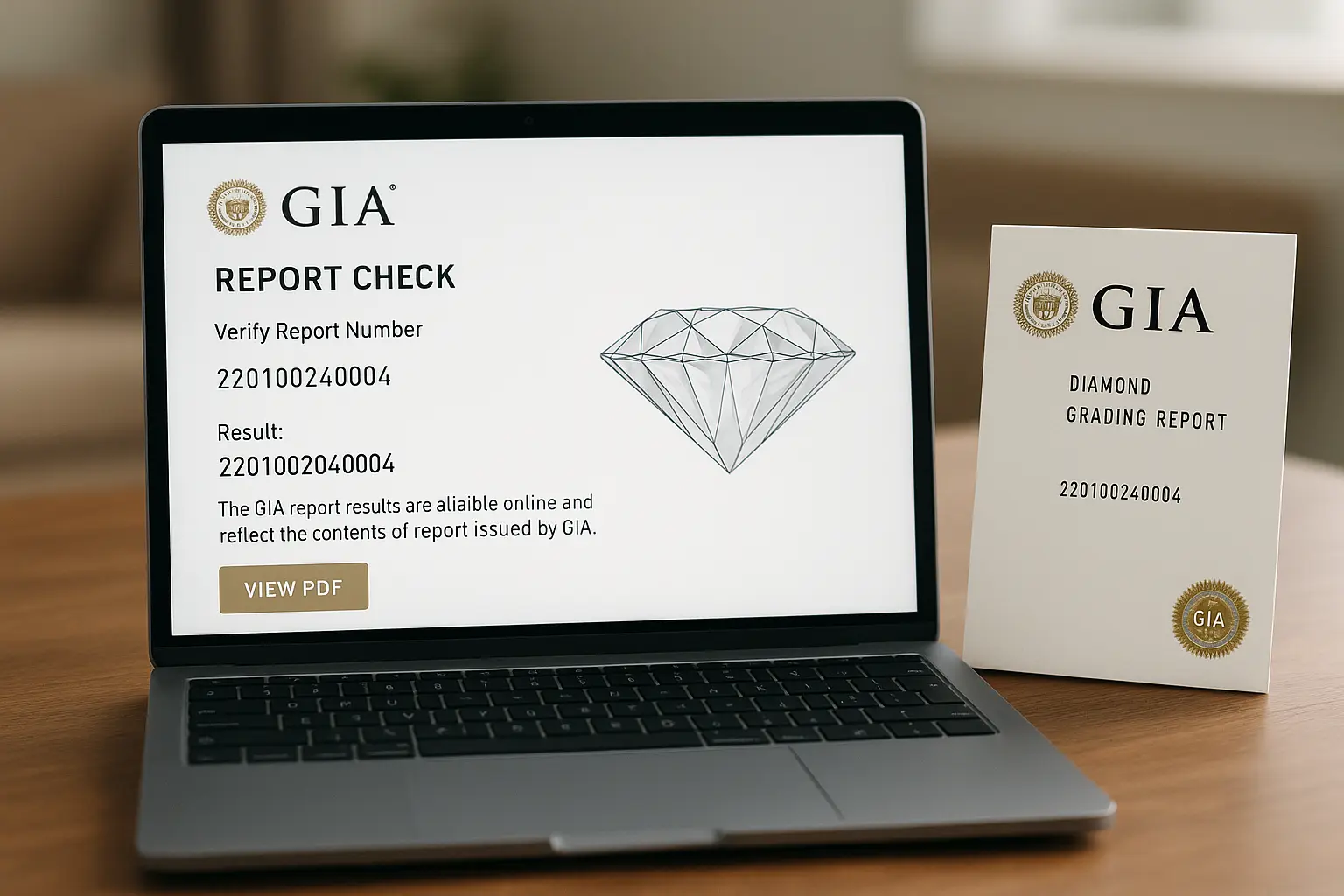 Jak czytać certyfikat diamentu? Zrozum klasyfikację GIA, IGI i HRD 7 Jak Sprawdzić Autentyczność Certyfikatu GIA Online - Poradnik