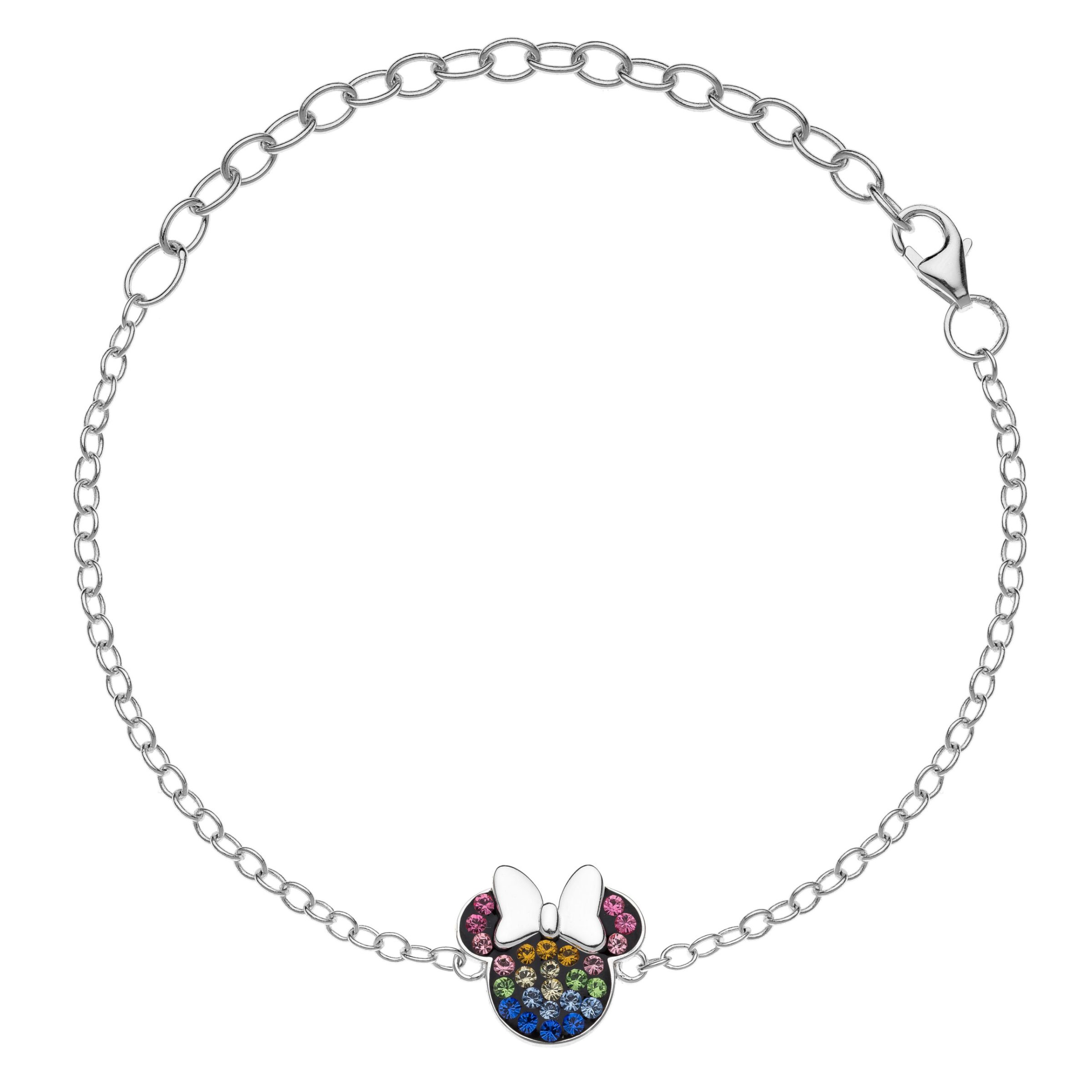 Bransoletka Disney Minnie srebro 925 z kolorowymi cyrkoniami