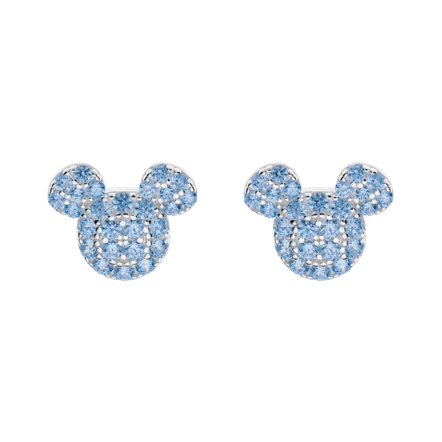 Front kolczyków Myszka Mickey z cyrkoniami – srebro 925 – Disney x BigDIAMOND