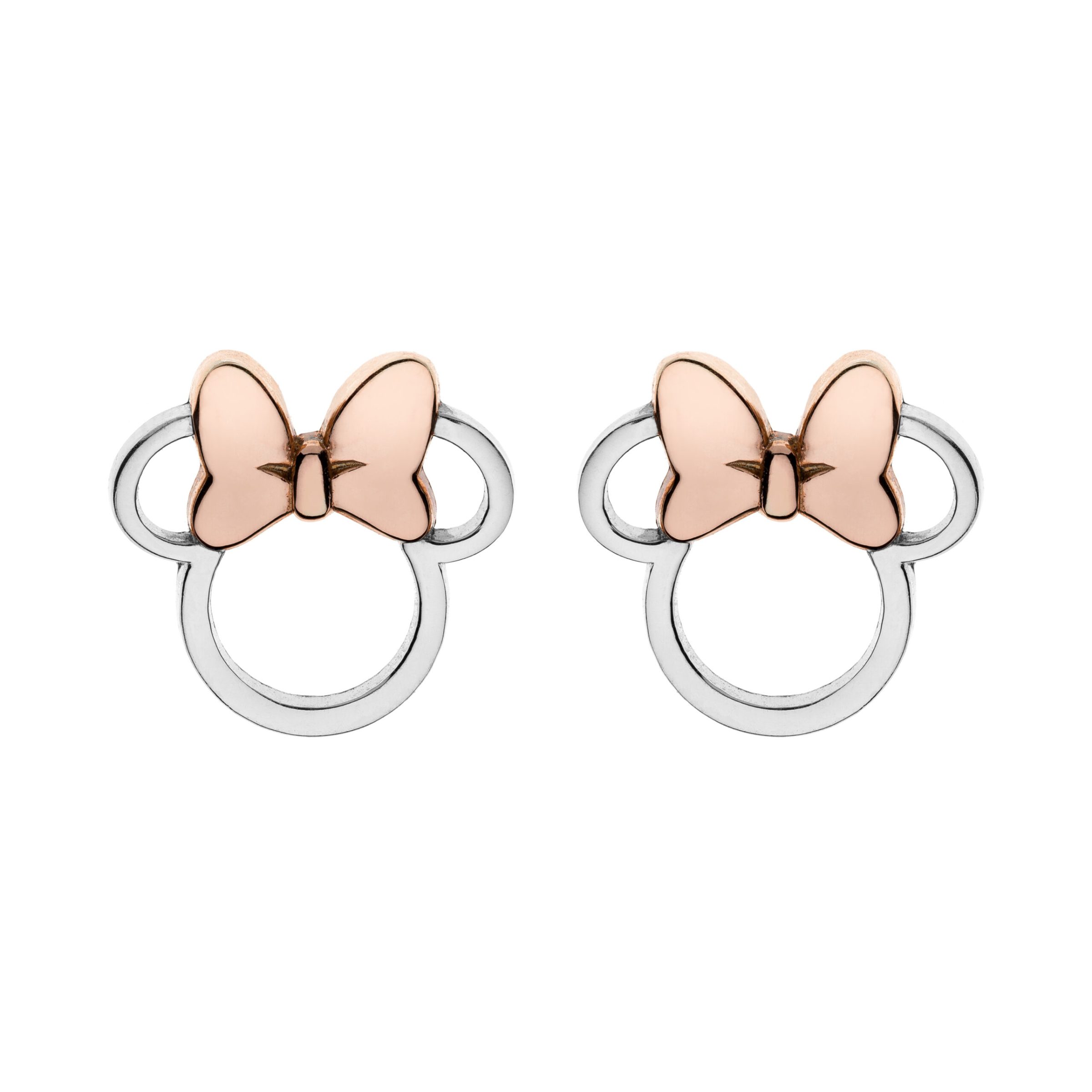 Kolczyki Disney Minnie w kolorze różowego złota