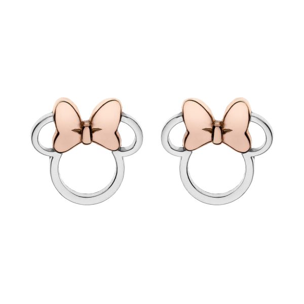 Kolczyki Disney Minnie srebro 925 z różowym złoceniem – BigDIAMOND Kraków