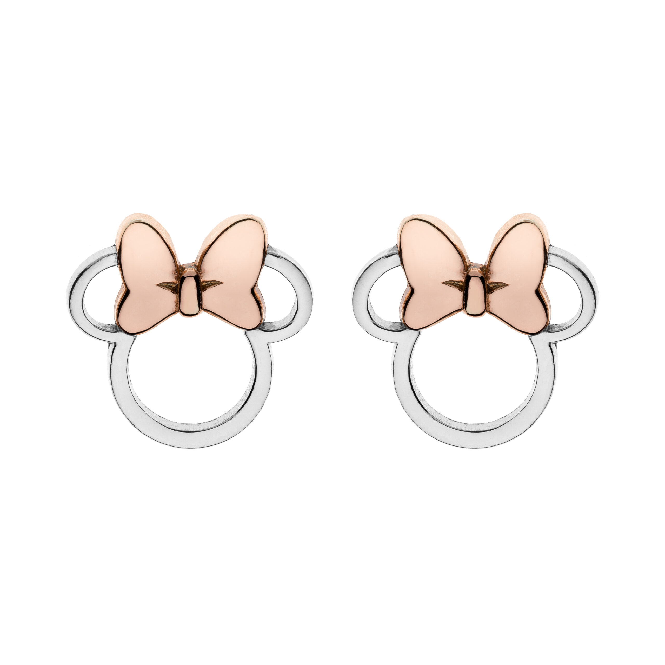 Kolczyki Disney Minnie srebro 925 z różowym złoceniem – BigDIAMOND Kraków