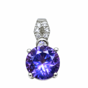🩶 Srebro — biżuteria srebrna BigDIAMOND Kraków 10 Wisiorek z ametystem i cyrkoniami.