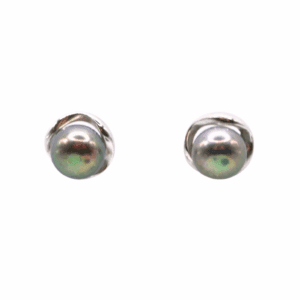 🩶 Srebro — biżuteria srebrna BigDIAMOND Kraków 26 Srebrne kolczyki z czarną perłą