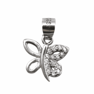 🩶 Srebro — biżuteria srebrna BigDIAMOND Kraków 2 Srebrny wisiorek w kształcie motylka z cyrkoniami