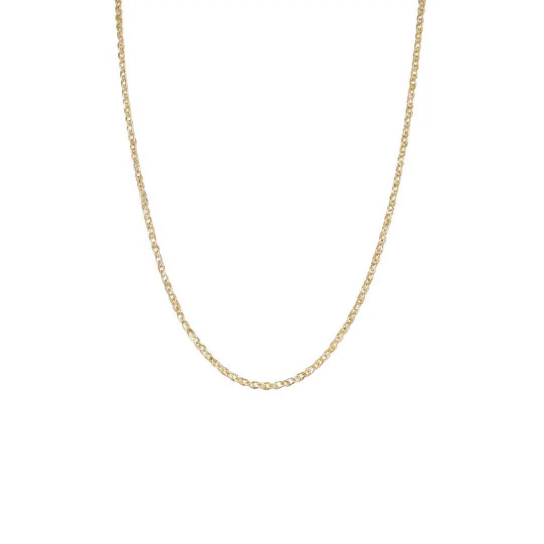 Złoty lancuszek z dużym diamentem 45cm