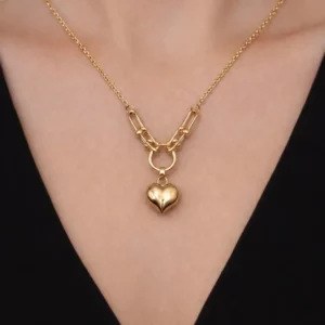 Naszyjniki - BigDiamond.pl | Biżuteria od Jubiler Kraków 43 Złoty naszyjnik z sercem