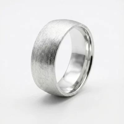 Srebrny szeroki pierścionek satynowany 925