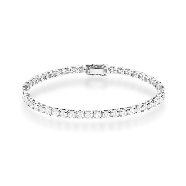 Bransoletka z diamentami 4,38 ct B0039 – białe złoto próby 585