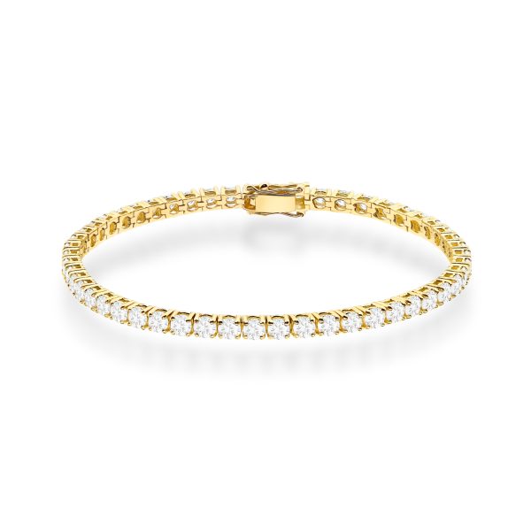 Bransoletka z diamentami laboratoryjnymi 7,2 ct B0039 – żółte złoto próby 585