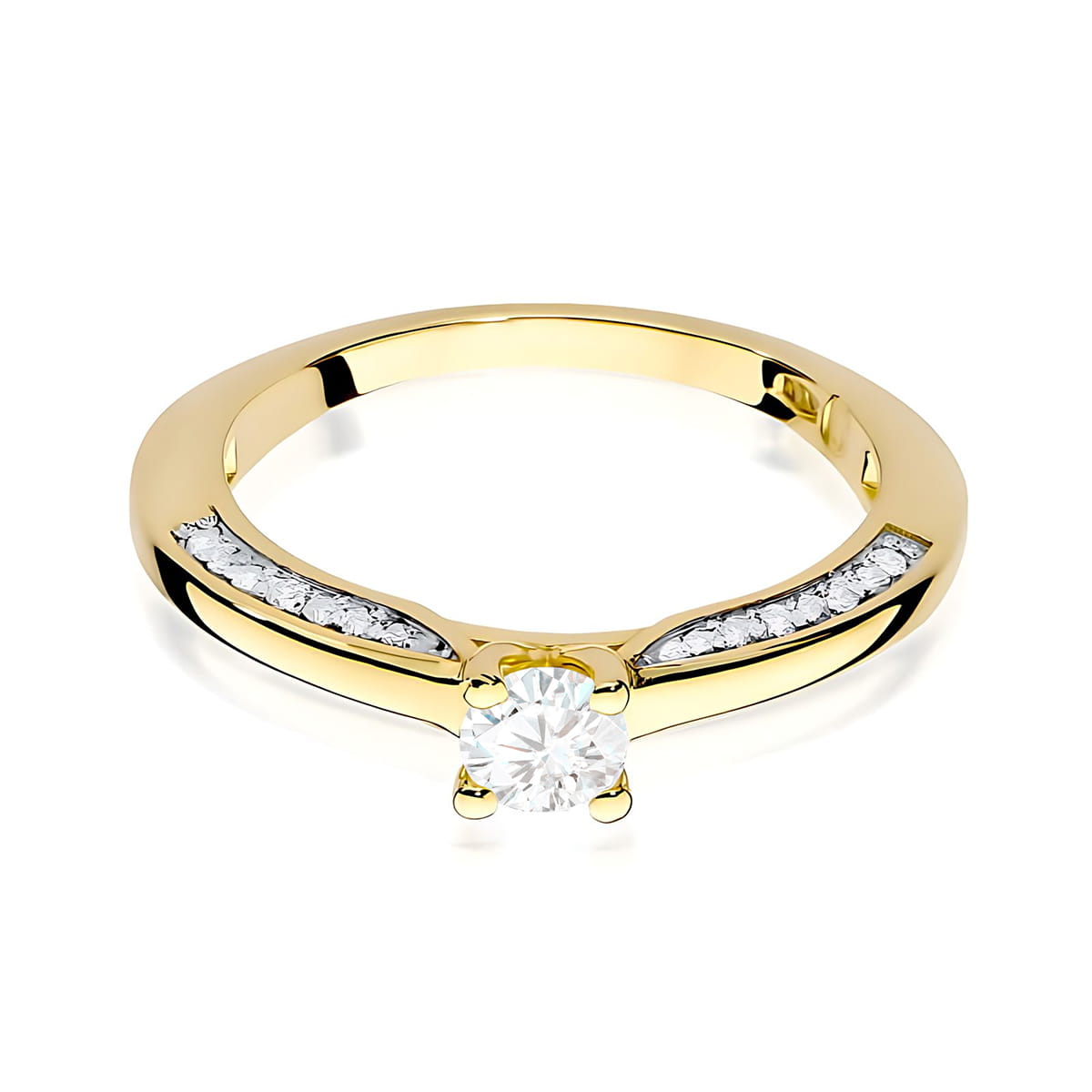 Pierścionek z kamieniem diament laboratoryjny 0,44 ct · W0009 - obrazek 2