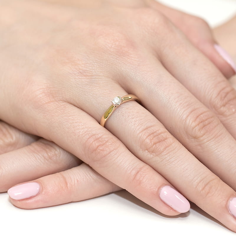 Pierścionek z diamentem 0,30 ct W0223 · W223B - obrazek 4