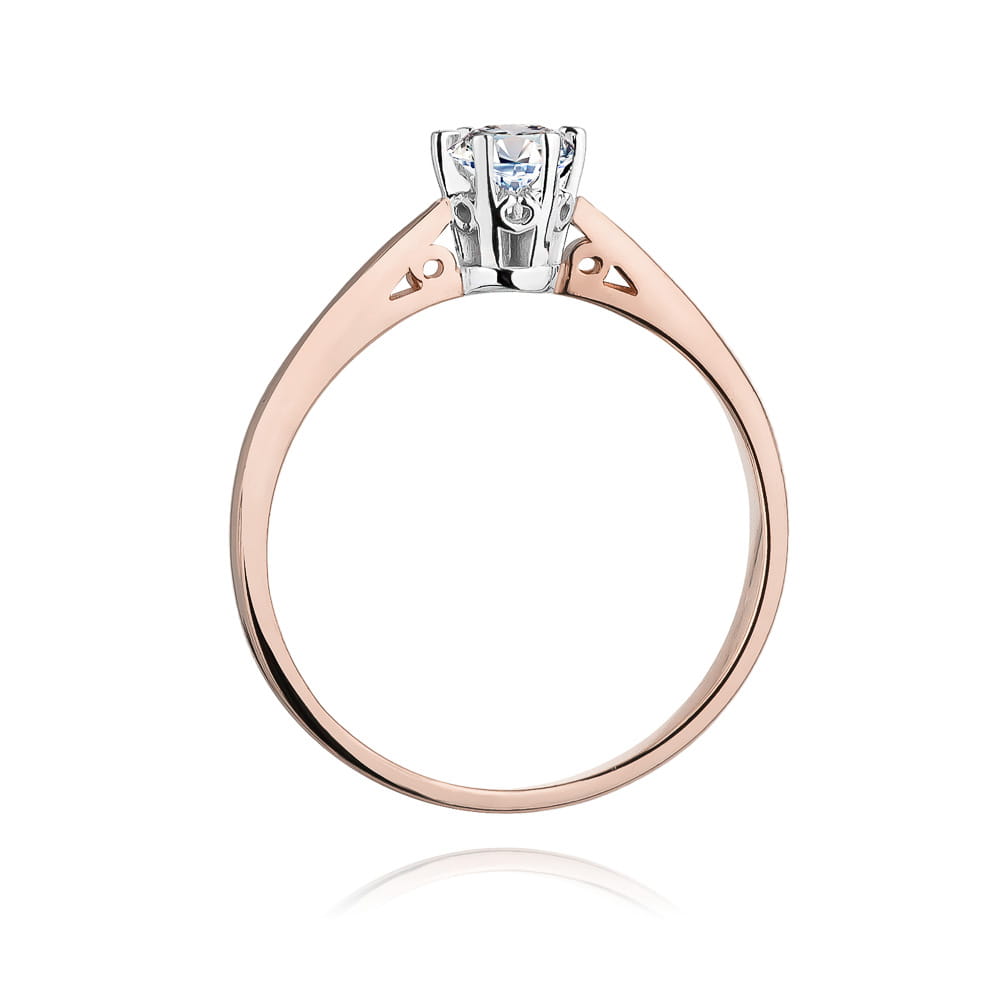 Pierścionek z kamieniem diament laboratoryjny 0,25 ct · W0234 - obrazek 3