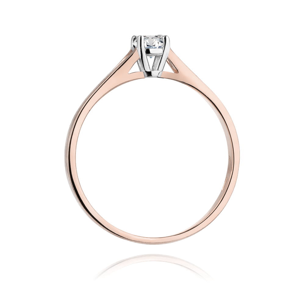 Pierścionek z kamieniem diament laboratoryjny 0,20 ct · W0240 - obrazek 3