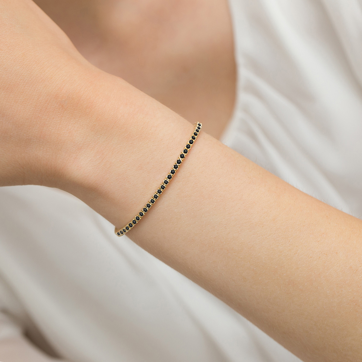 Bransoletka z diamentami 1,07 ct B0031 – żółte złoto próby 585 – widok produktu 4