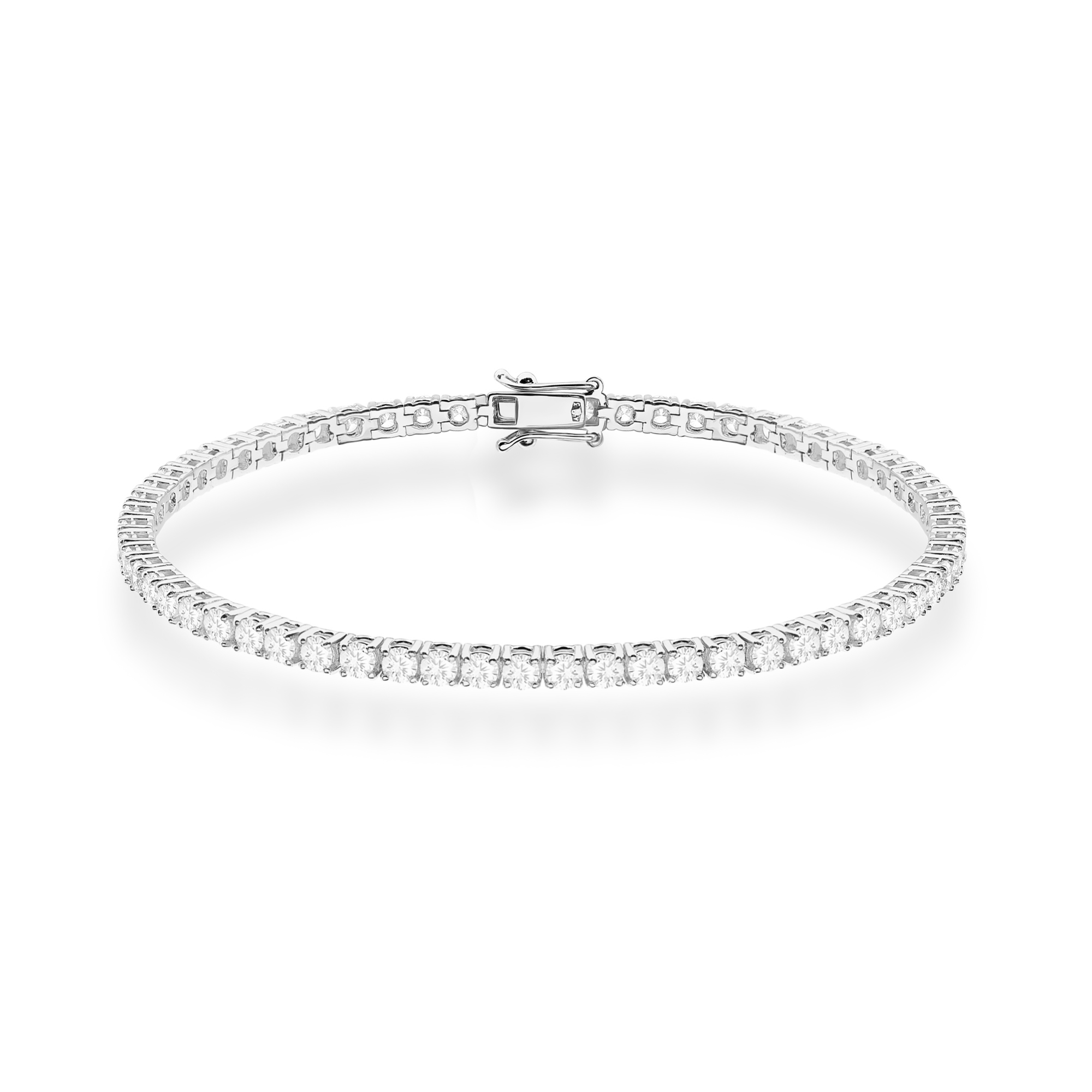 Bransoletka z diamentami 3,48 ct B0039 – białe złoto próby 585 – widok produktu 1