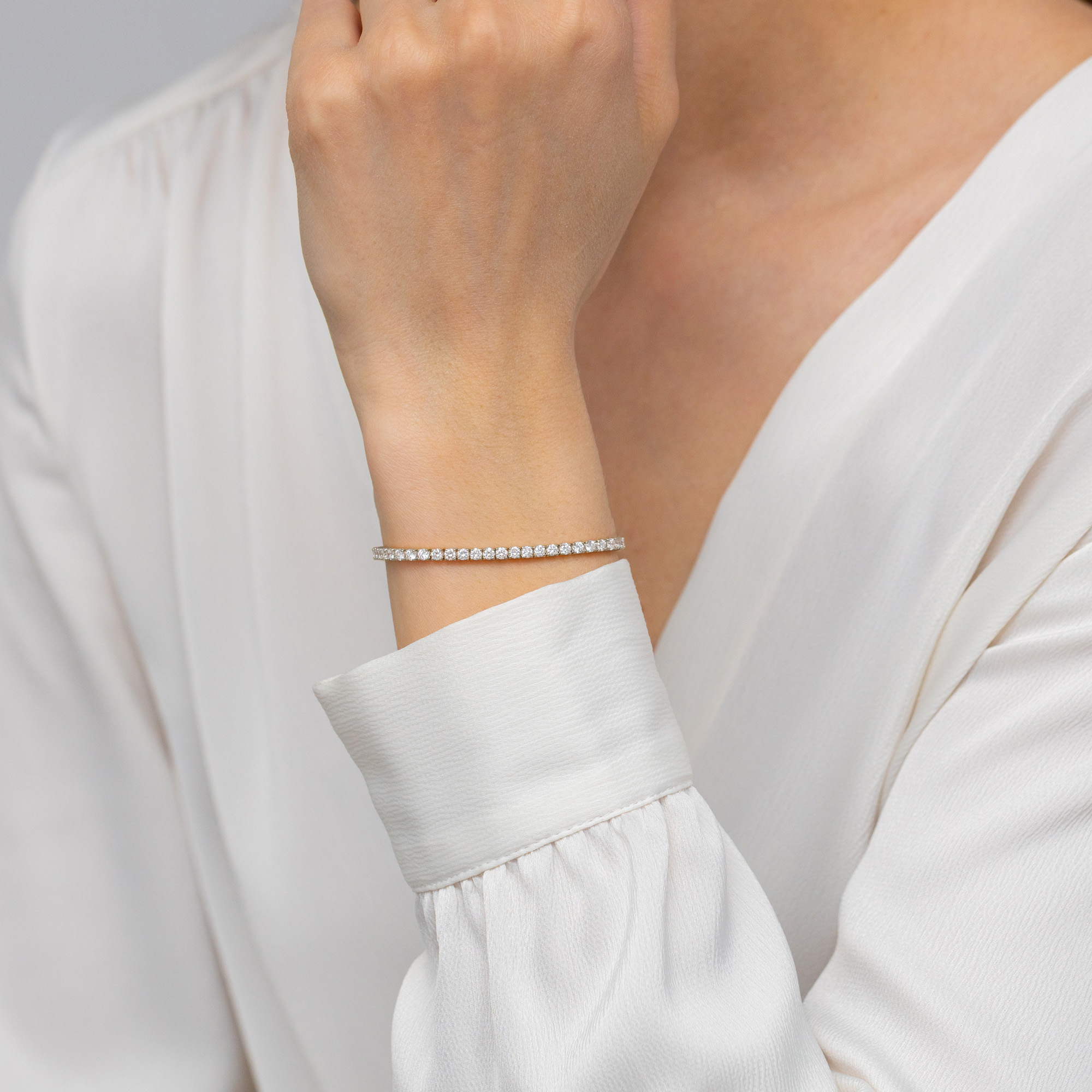 Bransoletka z diamentami 3,48 ct B0039 – białe złoto próby 585 – widok produktu 3