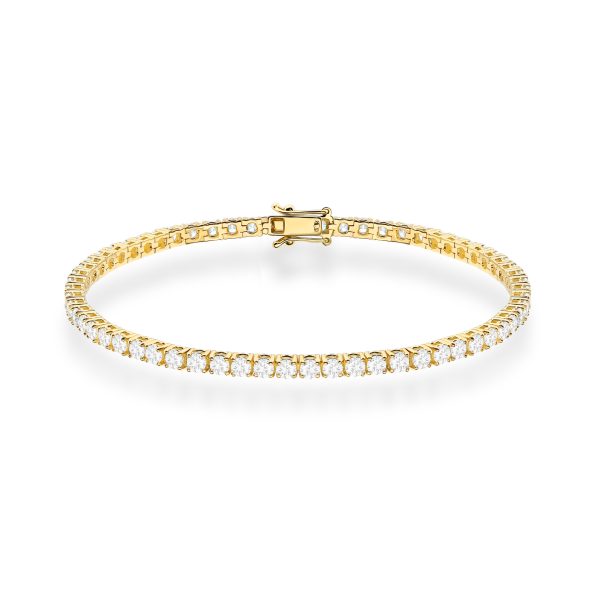 Bransoletka z diamentami 3,48 ct B0039 – żółte złoto próby 585 – widok produktu 1