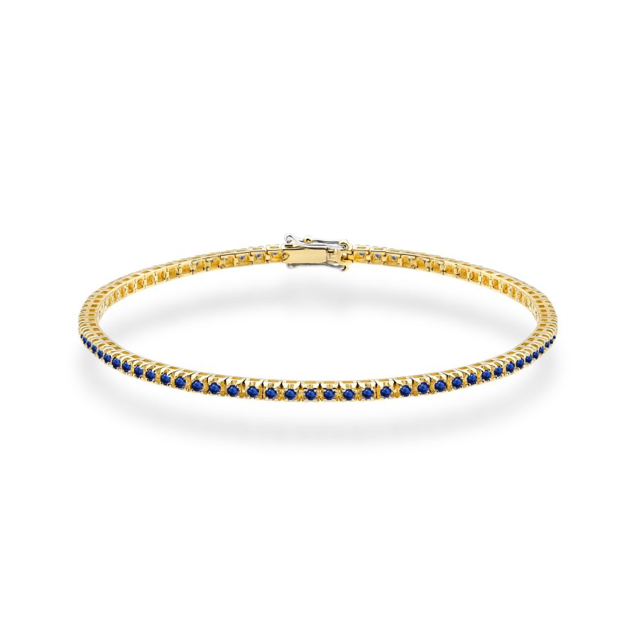 Bracelet with sapphires in yellow gold – product image 1