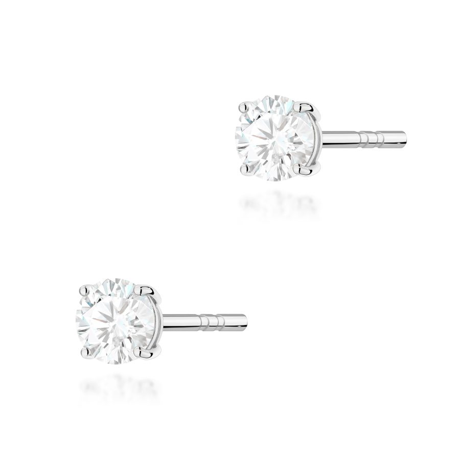Kolczyki z diamentem 2 x 0,30 ct K0583 – białe złoto próby 585 – widok produktu 1