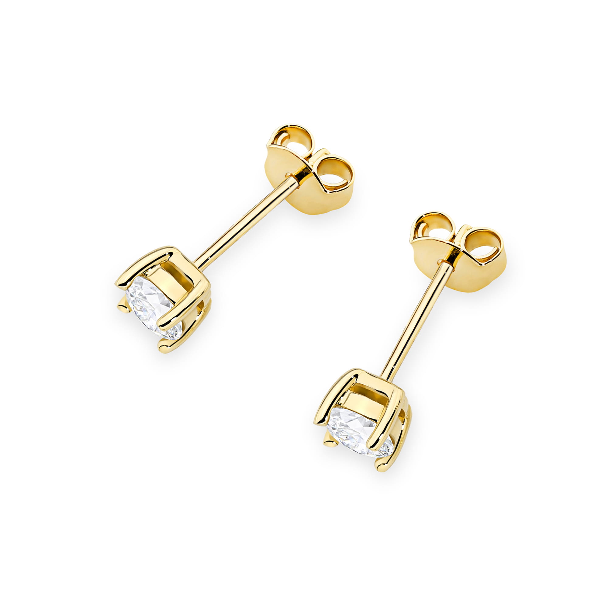 Kolczyki z diamentem 2 x 0,40 ct K0577 – żółte złoto próby 585 – widok produktu 2
