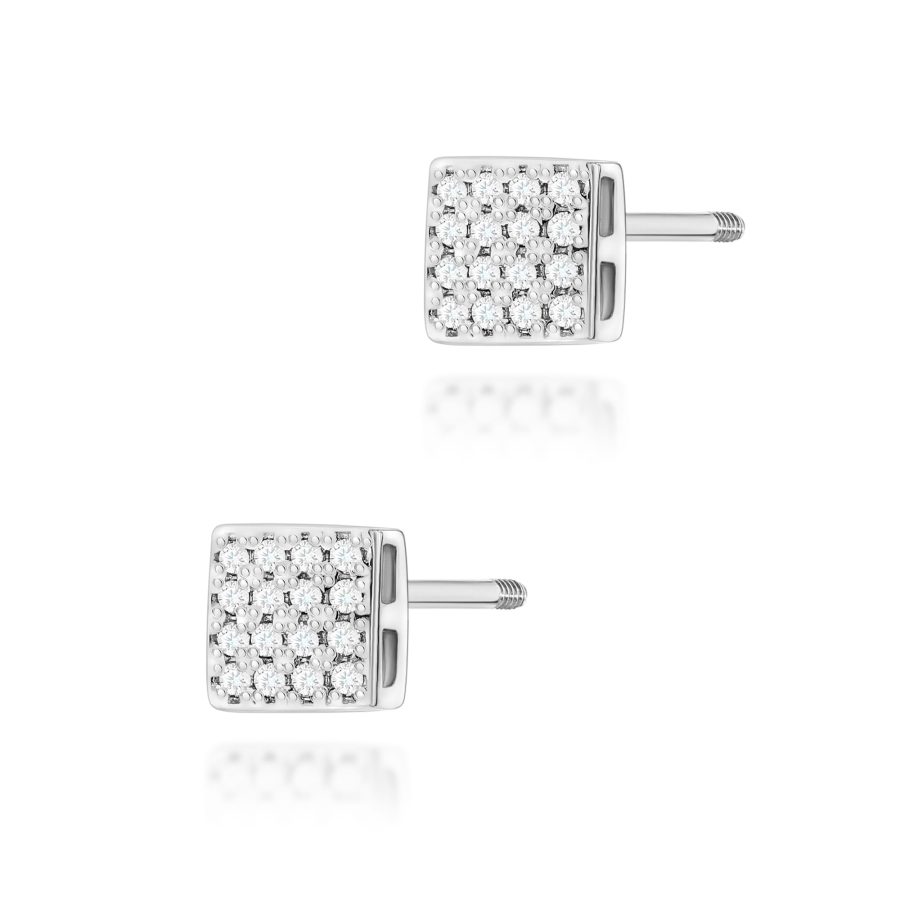 Kolczyki z diamentami 0,16 ct K0013 – białe złoto próby 585 – widok produktu 1