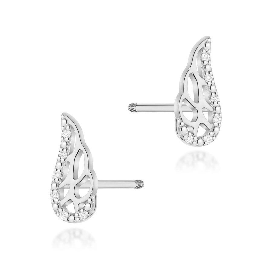 Kolczyki z diamentami 0,18 ct K0043 – białe złoto próby 585 – widok produktu 1