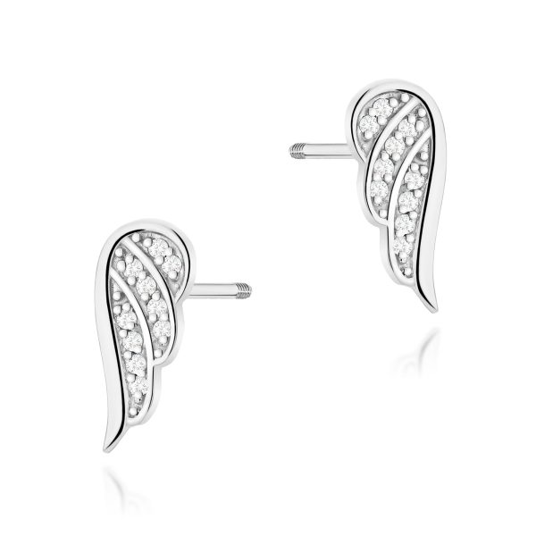 Kolczyki z diamentami 0,10 ct K0046 – białe złoto próby 585 – widok produktu 1