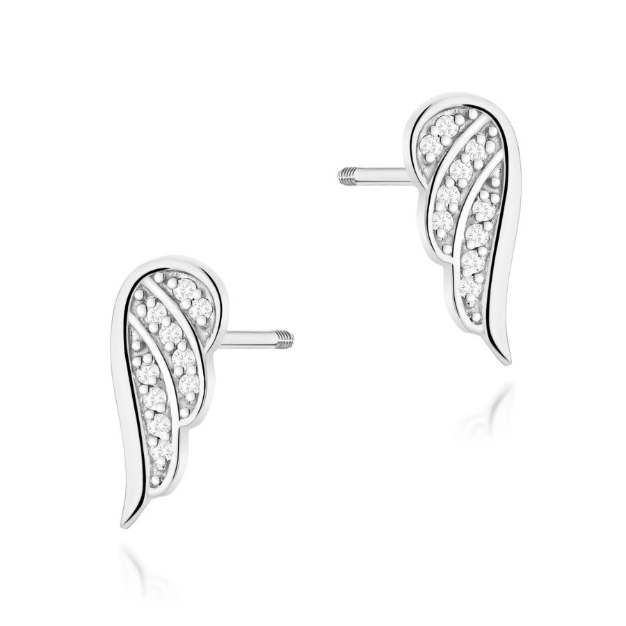Kolczyki z diamentami 0,10 ct K0046 – białe złoto próby 585 – widok produktu 1